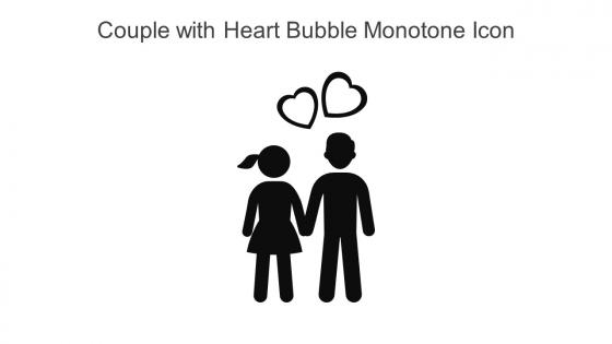 Couple With Heart Bubble Monotone Icon In Powerpoint Pptx Png And Editable Eps Format