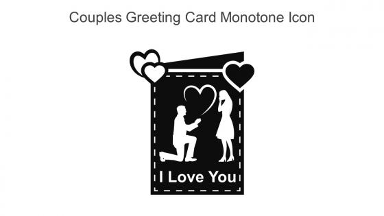 Couples Greeting Card Monotone Icon In Powerpoint Pptx Png And Editable Eps Format