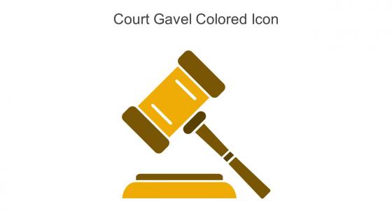 Court Gavel Colored Icon In Powerpoint Pptx Png And Editable Eps Format