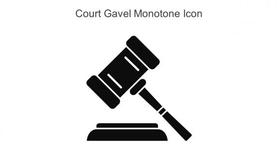 Court Gavel Monotone Icon In Powerpoint Pptx Png And Editable Eps Format