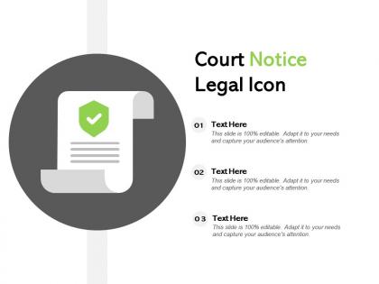 Court notice legal icon