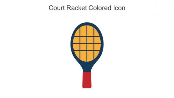 Court Racket Colored Icon In Powerpoint Pptx Png And Editable Eps Format