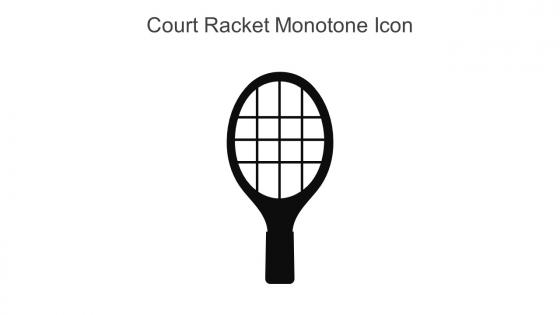 Court Racket Monotone Icon In Powerpoint Pptx Png And Editable Eps Format