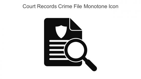 Court Records Crime File Monotone Icon In Powerpoint Pptx Png And Editable Eps Format
