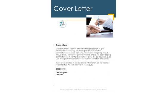 Cover Letter Accounting Services Proposal Template One Pager Sample Example Document
