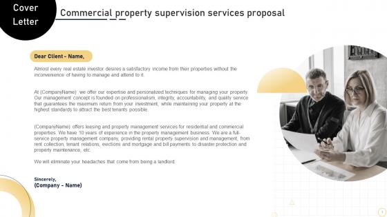 Cover Letter Commercial Property Supervision Services Proposal