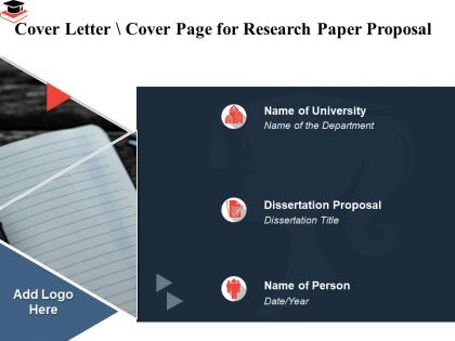 Cover letter cover page for research paper proposal dissertation ppt powerpoint graphics