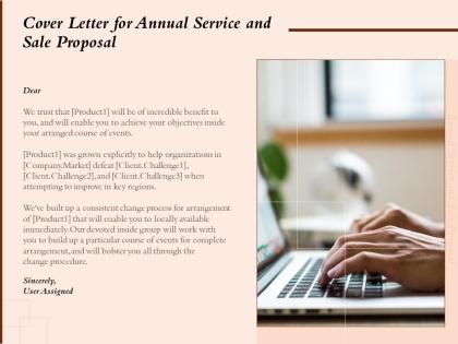 Cover letter for annual service and sale proposal ppt powerpoint presentation layouts