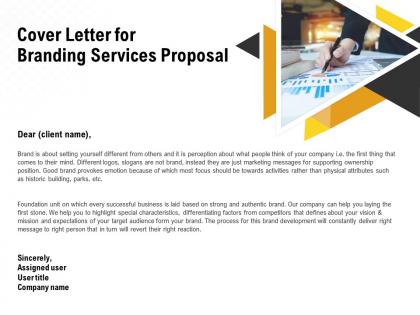 Cover letter for branding services proposal ppt powerpoint presentation gallery