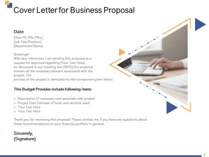 Cover letter for business proposal ppt powerpoint presentation inspiration