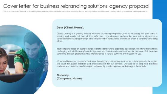 Cover Letter For Business Rebranding Solutions Agency Proposal Ppt Themes