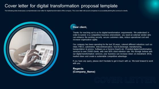 Cover Letter For Digital Transformation Proposal Template Ppt Powerpoint Presentation File Gallery