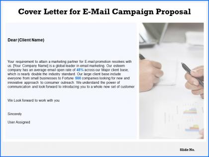 Cover letter for e mail campaign proposal ppt powerpoint presentation slideshow