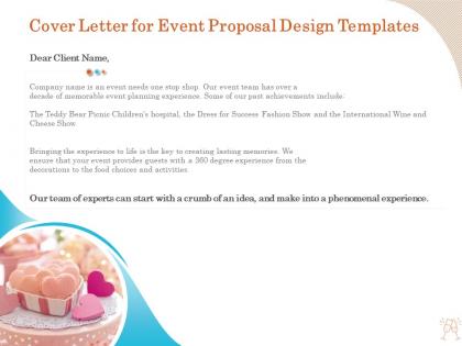Cover letter for event proposal design templates ppt layouts