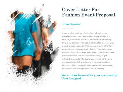 Cover letter for fashion event proposal ppt introduction