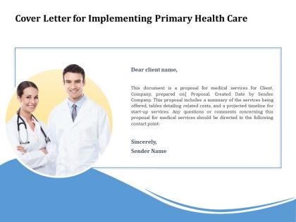 Cover letter for implementing primary health care ppt powerpoint presentation