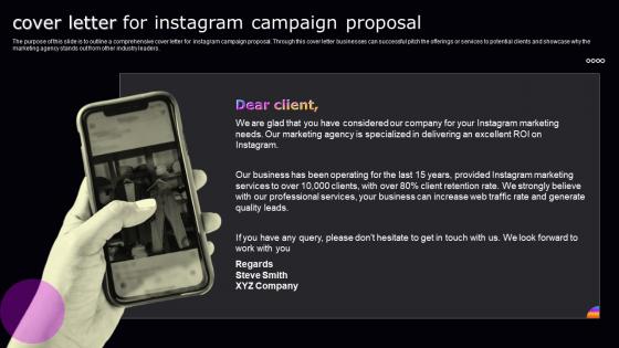 Cover Letter For Instagram Campaign Proposal