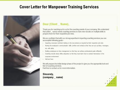 Cover letter for manpower training services ppt powerpoint presentation styles example topics