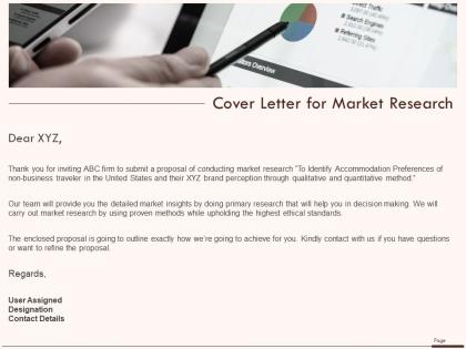 Cover letter for market research ppt powerpoint presentation design templates