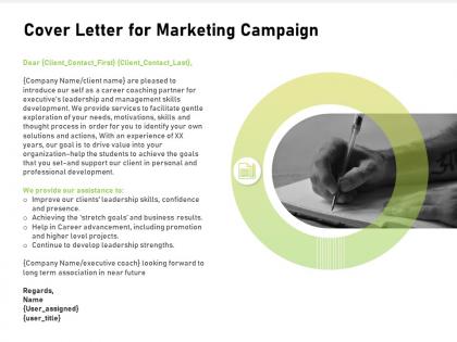 Cover letter for marketing campaign leadership ppt powerpoint presentation styles display