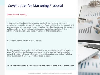 Cover letter for marketing proposal financial ppt powerpoint slides