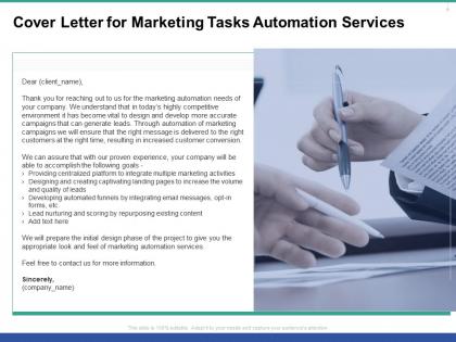 Cover letter for marketing tasks automation services ppt powerpoint presentation gallery