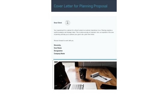 Cover Letter For Planning Proposal One Pager Sample Example Document
