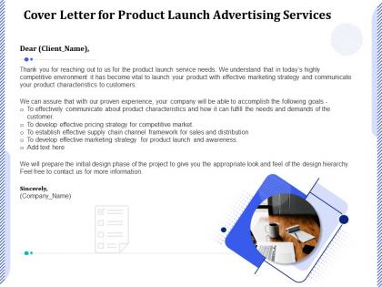Cover letter for product launch advertising services ppt powerpoint presentation gallery grid