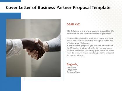 Cover letter of business partner proposal template ppt powerpoint presentation