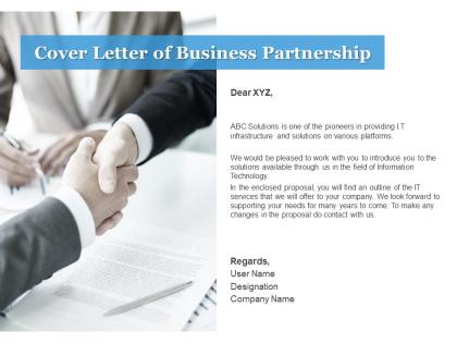 Cover letter of business partnership c1078 ppt powerpoint presentation icon show
