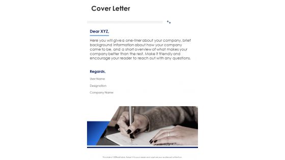 Cover Letter Sample Business Proposal One Pager Sample Example Document