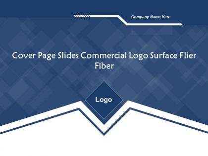 Cover page slides commercial logo surface flier fiber