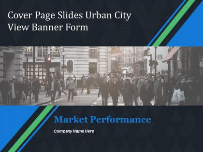 Cover page slides urban city view banner form