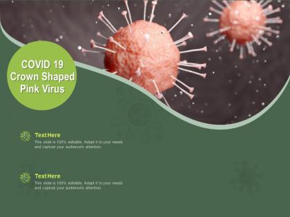 Covid 19 crown shaped pink virus ppt powerpoint presentation summary aids