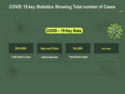 Covid 19 key statistics showing total number of cases ppt powerpoint presentation outline demonstration