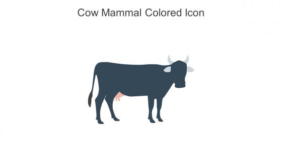Cow Mammal Colored Icon In Powerpoint Pptx Png And Editable Eps Format