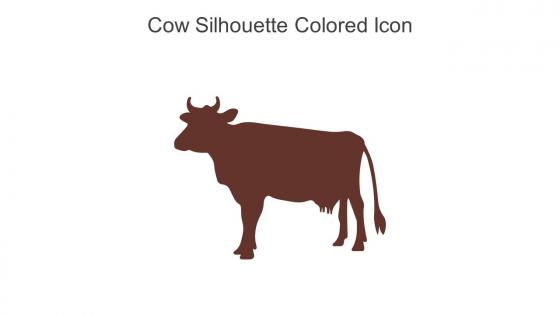Cow Silhouette Colored Icon In Powerpoint Pptx Png And Editable Eps Format