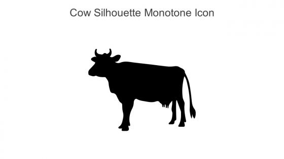 Cow Silhouette Monotone Icon In Powerpoint Pptx Png And Editable Eps Format