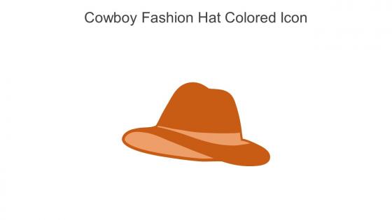 Cowboy Fashion Hat Colored Icon In Powerpoint Pptx Png And Editable Eps Format