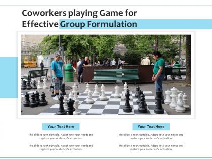 Coworkers playing game for effective group formulation