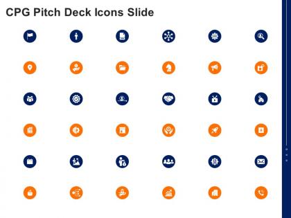 Cpg pitch deck icons slide ppt outline demonstration