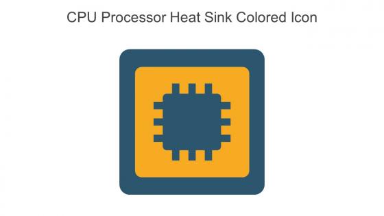CPU Processor Heat Sink Colored Icon In Powerpoint Pptx Png And Editable Eps Format