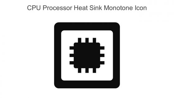 CPU Processor Heat Sink Monotone Icon In Powerpoint Pptx Png And Editable Eps Format