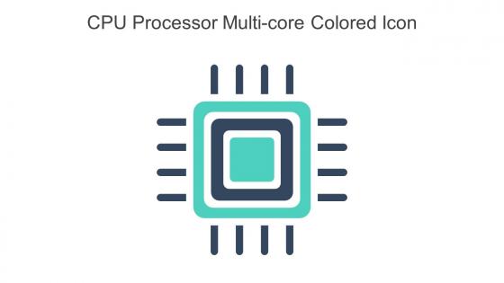CPU Processor Multi Core Colored Icon In Powerpoint Pptx Png And Editable Eps Format