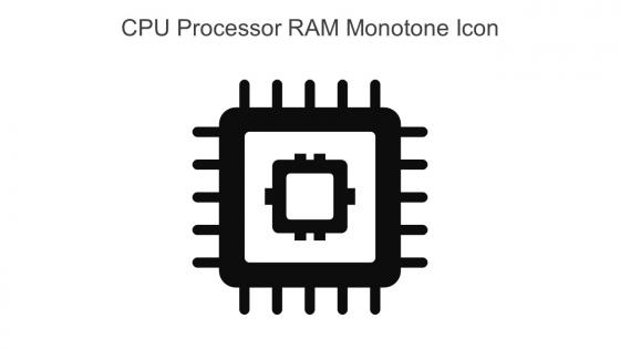 CPU Processor RAM Monotone Icon In Powerpoint Pptx Png And Editable Eps Format