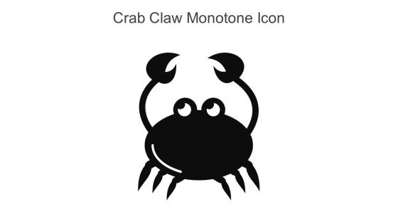 Crab Claw Monotone Icon In Powerpoint Pptx Png And Editable Eps Format