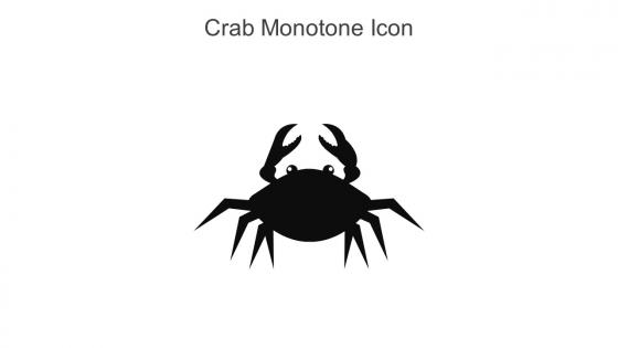 Crab Monotone Icon In Powerpoint Pptx Png And Editable Eps Format