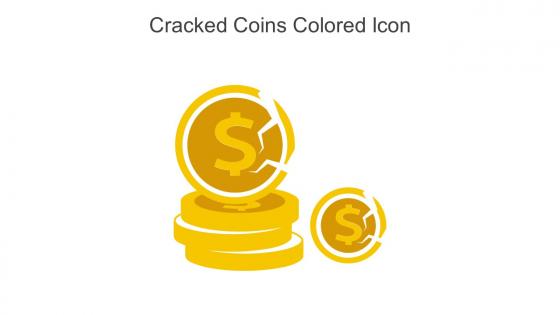 Cracked Coins Colored Icon In Powerpoint Pptx Png And Editable Eps Format