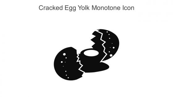 Cracked Egg Yolk Monotone Icon In Powerpoint Pptx Png And Editable Eps Format