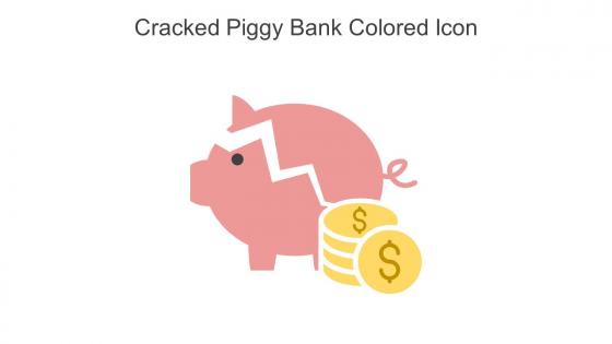 Cracked Piggy Bank Colored Icon In Powerpoint Pptx Png And Editable Eps Format